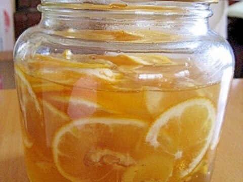 レモンと生姜の蜂蜜シロップ